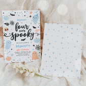 Invitation Quatre Jours Éffrayants Halloween Ghost 4e anniver