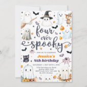 Invitation Quatre Jours Éffrayants Halloween Ghost 4e anniver (Devant)