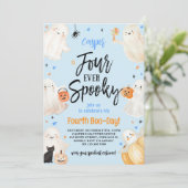 Invitation Quatre Jours Éffrayants Joyeux Halloween 4ème anni (Debout devant)