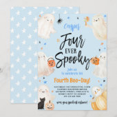Invitation Quatre Jours Éffrayants Joyeux Halloween 4ème anni (Devant / Derrière)