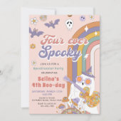 Invitation Quatre Jours Éffrayants Super d'Halloween Fantôme  (Devant)