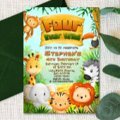 Invitation Quatre Jours Sauvages Safari Anniversaire