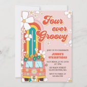 Invitation Quatre Jours Super Retro Rainbow 4e anniversaire (Devant)