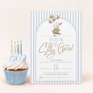 Invitation QUATRE Joyeux Anniversaire au Petit Garçon aux Ray