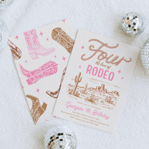 Invitation Quatre l'Amour du Rodéo 4ème anniversaire Invitati