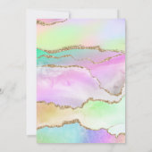 Invitation Quatre magiques | Unicorn 4e fête d'anniversaire (Dos)