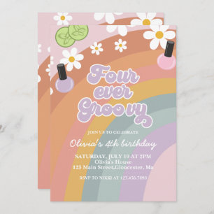 Invitation Quatre Spas Super Arc-en-ciel 4e anniversaire