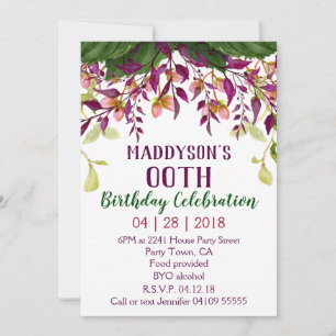 Invitation Quatre-vingt-dix-neuvième floral des femmes le