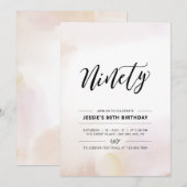 Invitation Quatre-vingt-dix nuances minimales 90e anniversair (Devant / Derrière)