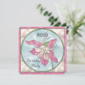 Invitation Quatre-vingt-dixième anniversaire d'orchidée (Debout devant)