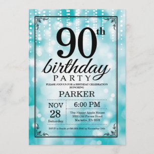 Invitation quatre-vingt-dixième Parties scintillantes
