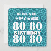 Invitation quatre-vingtième Anniversaire drôle PAS au-dessus (Dos)