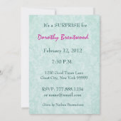 Invitation quatre-vingtième Arc de fleur de rose de fête (Dos)