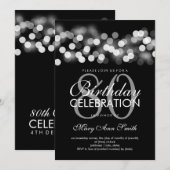 Invitation Quatre-vingtième charme élégant de Hollywood (Devant / Derrière)