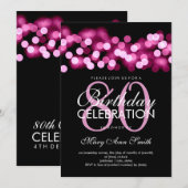 Invitation Quatre-vingtième charme élégant de Hollywood de (Devant / Derrière)