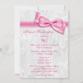 Invitation quatre-vingtième Damassé de fête d'anniversaire et (Dos)