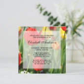 Invitation Quatre-vingtième fête d'anniversaire de tulipes (Debout devant)