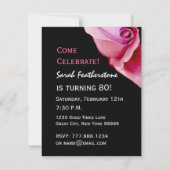 Invitation quatre-vingtième Modèle d'anniversaire pourpre et (Dos)