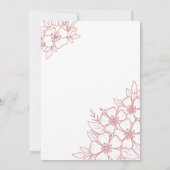 Invitation Quatre-vingts Black Rose Gold Rose 80e fête d'anni (Dos)