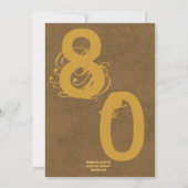 Invitation Quatre-vingts rochers ! Grunge moderne de la fête (Dos)