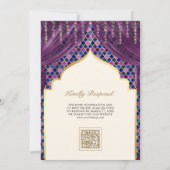 Invitation Quatrefoil or violet QR Code Sikh Mariage (Dos)