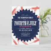 Invitation Quatrième de feux d'artifice de liberté des (Debout devant)