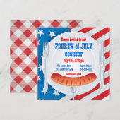 Invitation Quatrième d'invitation de barbecue de juillet (Devant / Derrière)