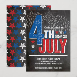 Invitation Quatrième patriotique de feux d'artifice