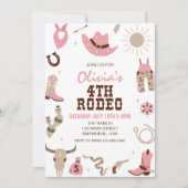 Invitation Quatrième Rodéo Western Rose 4ème Anniversaire (Devant)