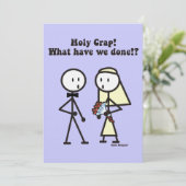 Invitation Qu'avons-nous fait Mariage (Debout devant)