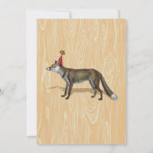 Invitation Que dit le renard à l'invitation de fête d'anniver (Dos)