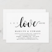 Invitation Que l'amour brille, Moderne Post Mariage Elopement (Devant / Derrière)