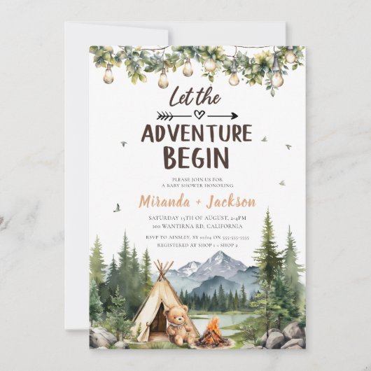 Invitation Que l'aventure commence (Devant)