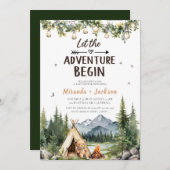 Invitation Que l'aventure commence (Devant / Derrière)