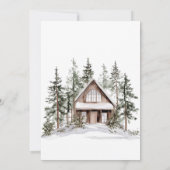 Invitation Que l'aventure commence Baby Shower d'hiver (Dos)