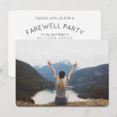 Invitation Que l'aventure commence ! Fête d'adieu photo (Devant / Derrière)