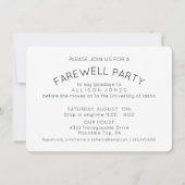 Invitation Que l'aventure commence ! Fête d'adieu photo (Dos)