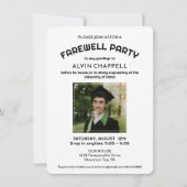 Invitation Que l'aventure commence Fête de départ pour diplôm (Dos)