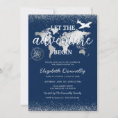 Invitation Que l'aventure commence Fête de fin d'études (Devant)