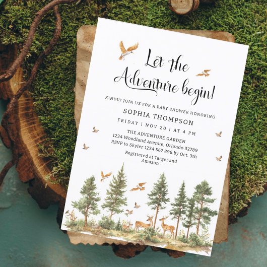 Invitation Que l'aventure commence Garçon Bébé Semeur