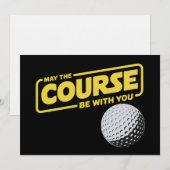Invitation Que le parcours soit avec vous Golf drôle de golf (Devant / Derrière)
