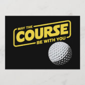 Invitation Que le parcours soit avec vous Golf drôle de golf (Devant)