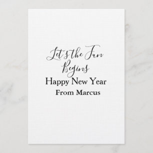 Invitation que le plaisir commence bonne année nom année simp