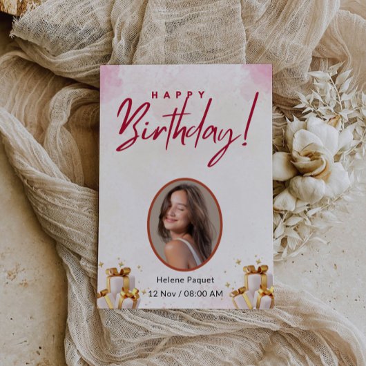 Invitation Que les bougies de votre gâteau brillent