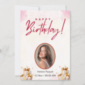 Invitation Que les bougies sur votre gâteau brillent de mille (Devant)