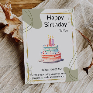 Invitation Que les bougies sur votre gâteau brillent de mille