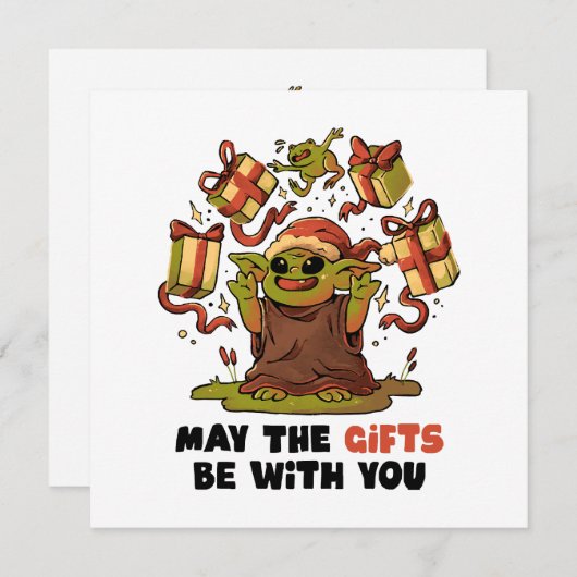 Invitation Que les cadeaux soient avec vous (Devant / Derrière)