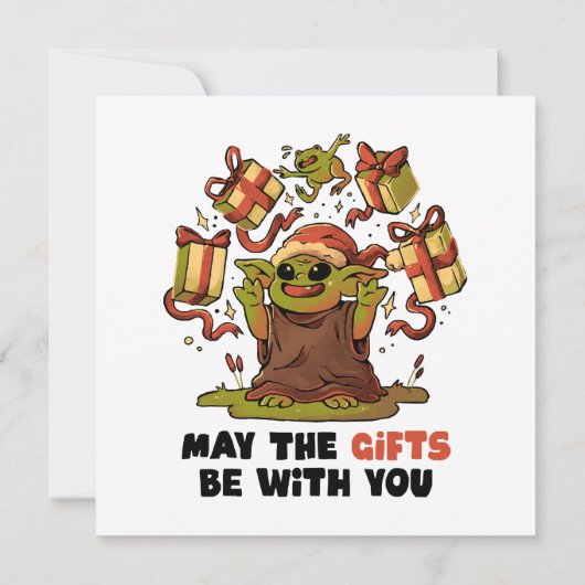 Invitation Que les cadeaux soient avec vous (Dos)