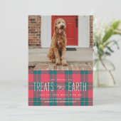 Invitation Que les friandises soient sur Terre Photo de vacan (Debout devant)