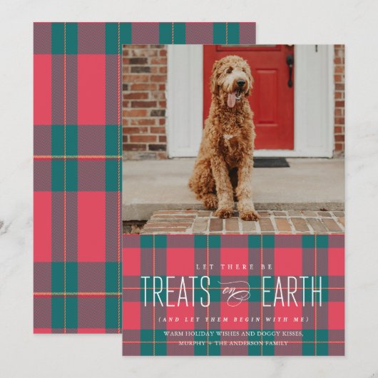 Invitation Que les friandises soient sur Terre Photo de vacan (Devant / Derrière)